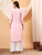 Alina Chikankari Modal Straight Kurta (Pastel Peach)