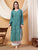 Dua Premium Viscose 3D Chikankari Straight Kurta (Green)