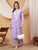 Anika Chikankari Mulmul Co-ord Set (Lavender)