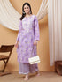 Anika Chikankari Mulmul Co-ord Set (Lavender)