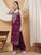 Raha Chikankari Strappy Rayon Co-ord Set (Wine)