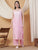 Raha Chikankari Strappy Rayon Co-ord Set (Baby Pink)