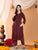 Ananya Chikankari Kurta Pant Cotton Co-ord Set (Brown)