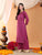 Priya Chikankari Kurta Palazzo Cotton Co-ord Set (Wine)