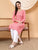 Alina Chikankari Modal Straight Kurta (Peach Pink)