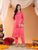 Ananya Chikankari Kurta Pant Cotton Co-ord Set (Coral)