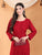 Maryam Chikankari Rayon Co-ord Set (Maroon)