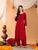 Maryam Chikankari Rayon Co-ord Set (Maroon)