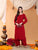 Maryam Chikankari Rayon Co-ord Set (Maroon)