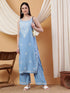Raha Chikankari Strappy Rayon Co-ord Set (Powder Blue)
