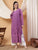Dua Premium Viscose 3D Chikankari Straight Kurta (Mauve)