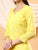 Alina Chikankari Modal Straight Kurta (Yellow)