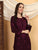 Faiza Chikankari Rayon Co-ord Set (Wine)