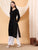 Alina Chikankari Modal Straight Kurta (Black)